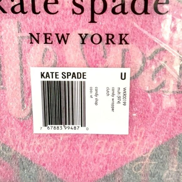KATE SPADE NWT CANDY SHOP CANDY WRAPPER CLUTCH BAG PURSE LEATHER - Picture 12 of 13